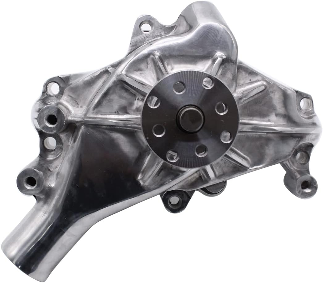 1 SET SHLPDFM Polished High Volume Aluminum Long Water Pump Fits for Small Block Chevy SBC 283 327 350 383 400 V8