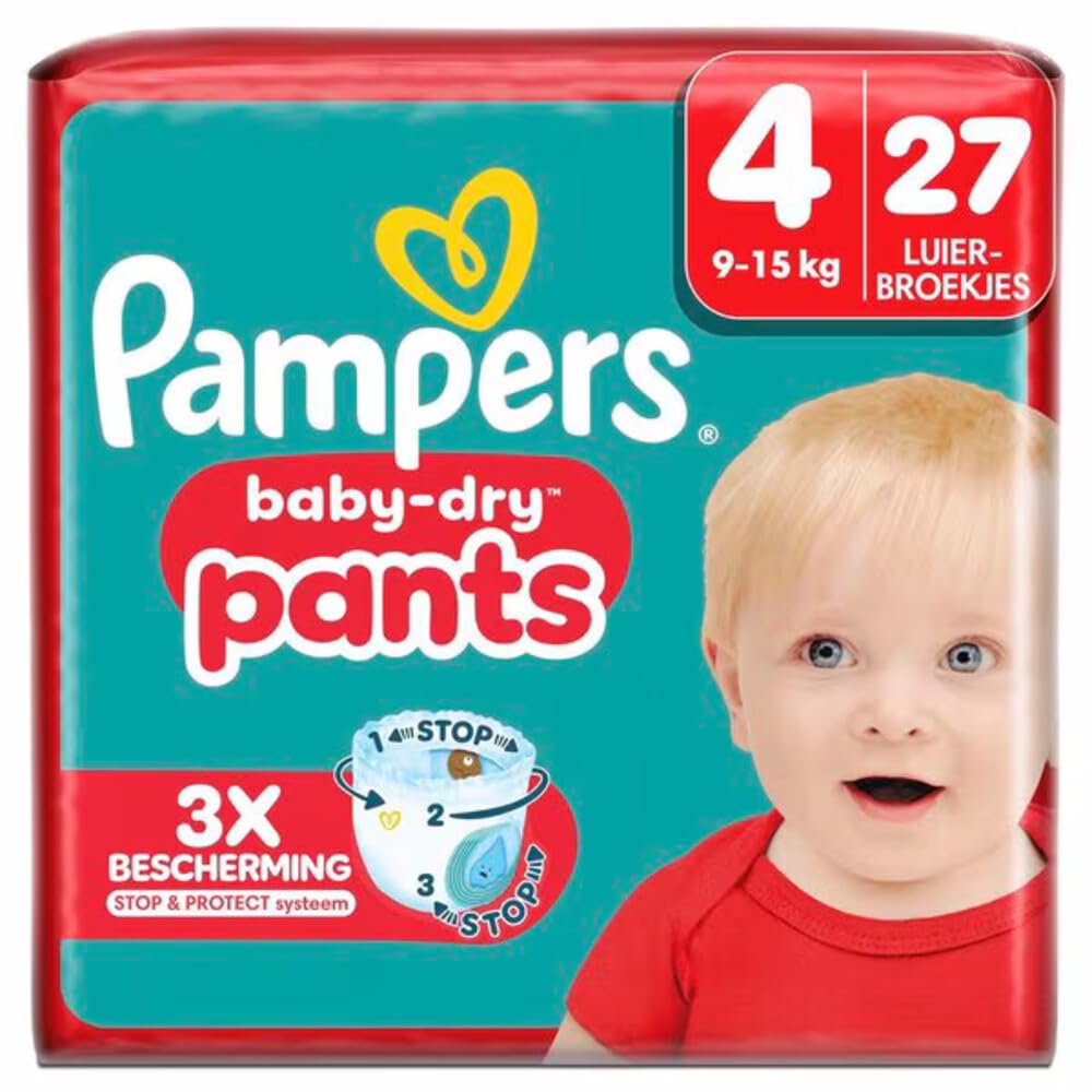 Pampers Baby-Dry Pants Größe 4, 27 Windeln, 9kg-15kg (27 Stk)