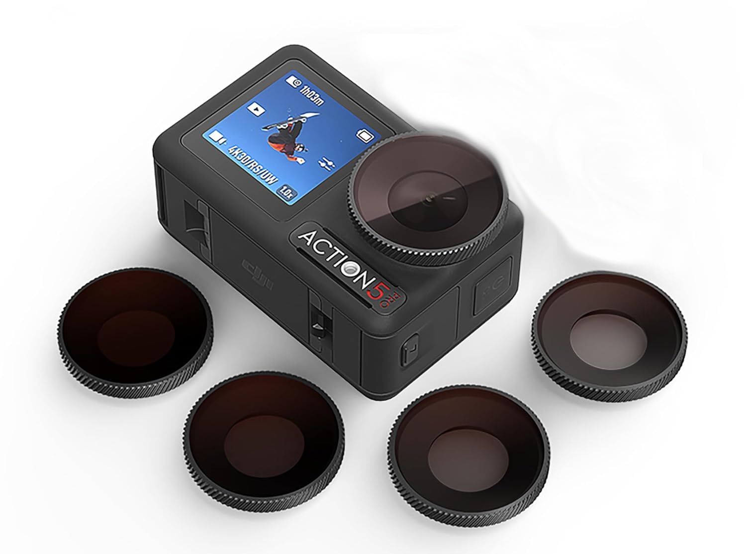 4-Pack ND Filter Lens Set for DJI Osmo Action Pro 5/4 – Includes CPL, ND32, ND16, ND8 Polarizing & Neutral Density Filters for DJI Camera Accessories (ND Filter for DJI OSMO)
