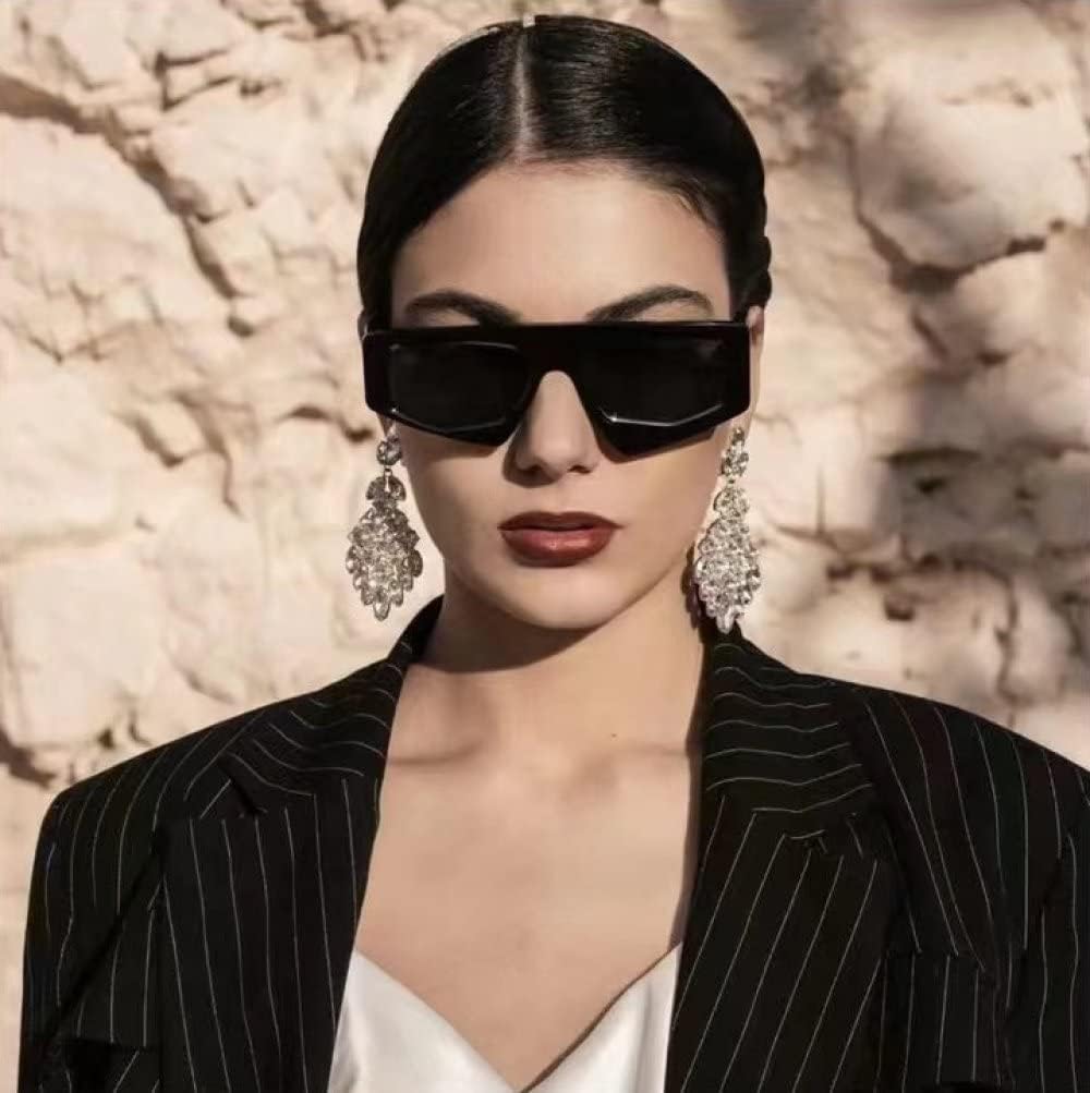 Vintage Irregular One Piece Leopard Print Sunglasses For Women Fashion Frame Flat Sun Glasses Men Hip Hop Eyeglasses