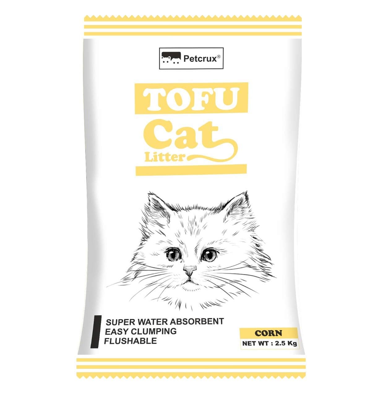 Petcrux Tofu Cat Litter | Natural Flushable Clumping Litter | Plant Based Biodegradable | Ultra Odour Control | Dust Free | Low Tracking Cat Litter 6 L - 2.5 Kg (Corn) (B085G53W8C) Amazon Price History, Amazon Price Tracker