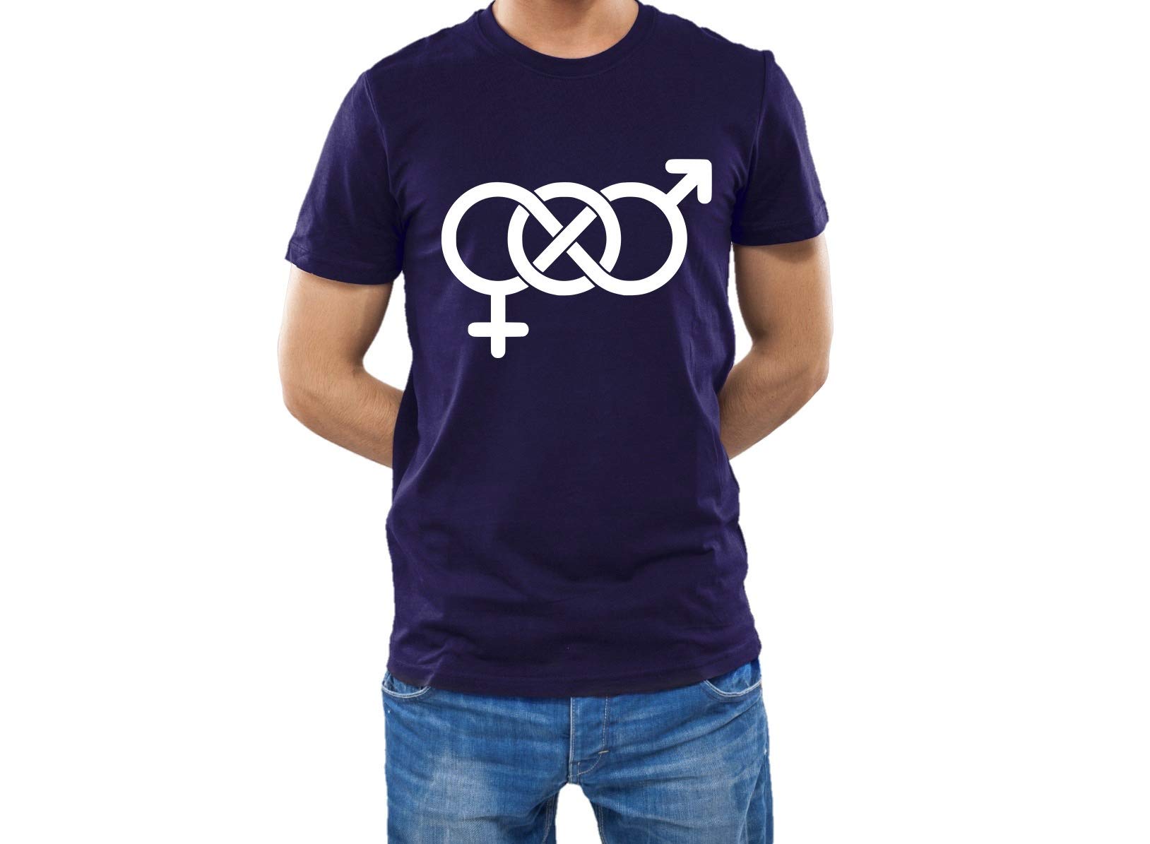 Latest T-Shirt Round Neck | 100% Cotton Graphic Printed T-Shirt | Half Sleeve T-Shirt (Blue, Large)