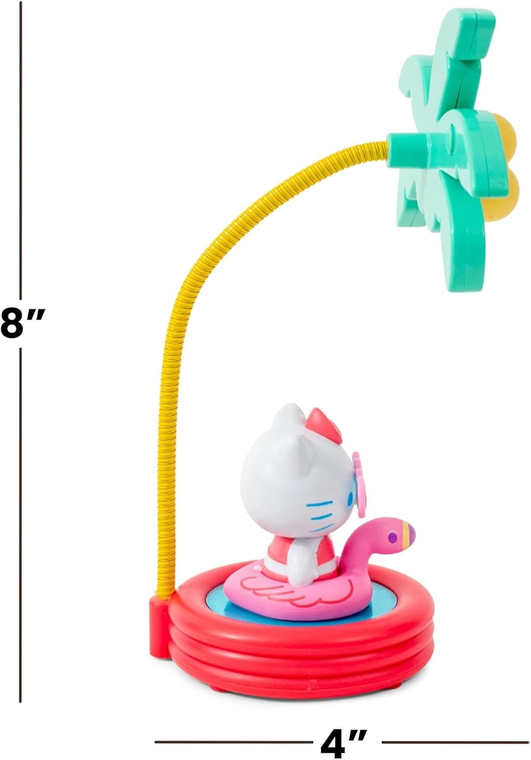 Ukonic Sanrio Hello Kitty Pool Party 8-Inch Mini Gooseneck Mood Light | Portable Nightlight Lamp Ideal for Bedrooms, Dorm Rooms