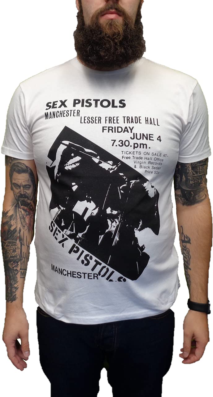 Mazeys Mens Official Sex Pistols T Shirts (XX Large, Free Trade Poster)