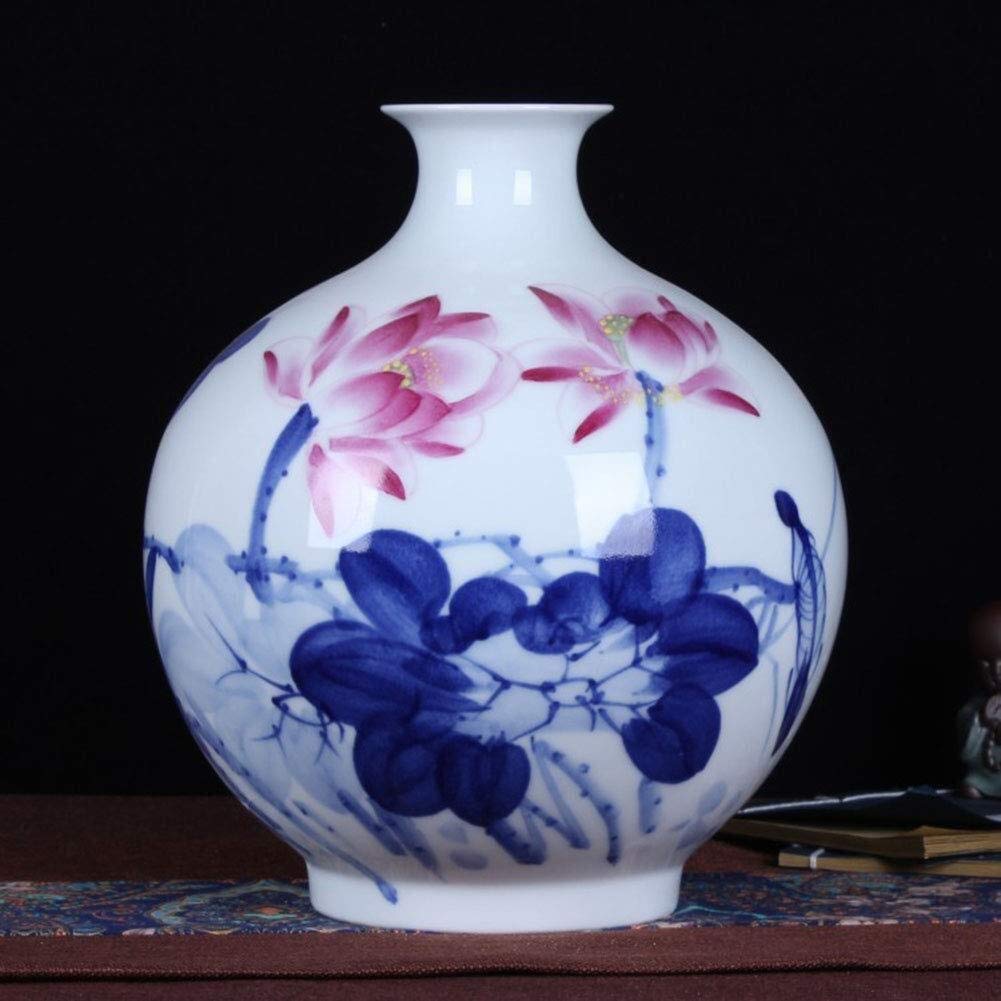 Vase céramique artisanal lotus pour une élégante composition florale au salon