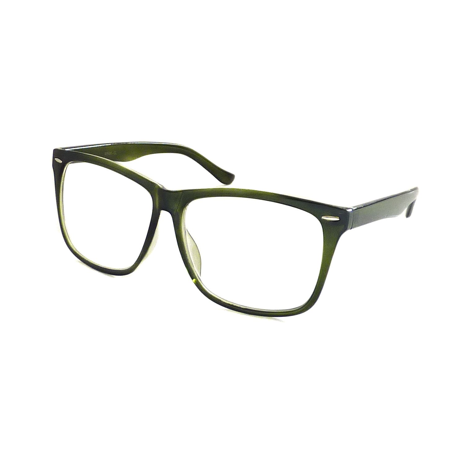moda NERD Geek 50s Style Oversize Fashion Frame Unisex Clear Lens Eye  Glasses GREEN