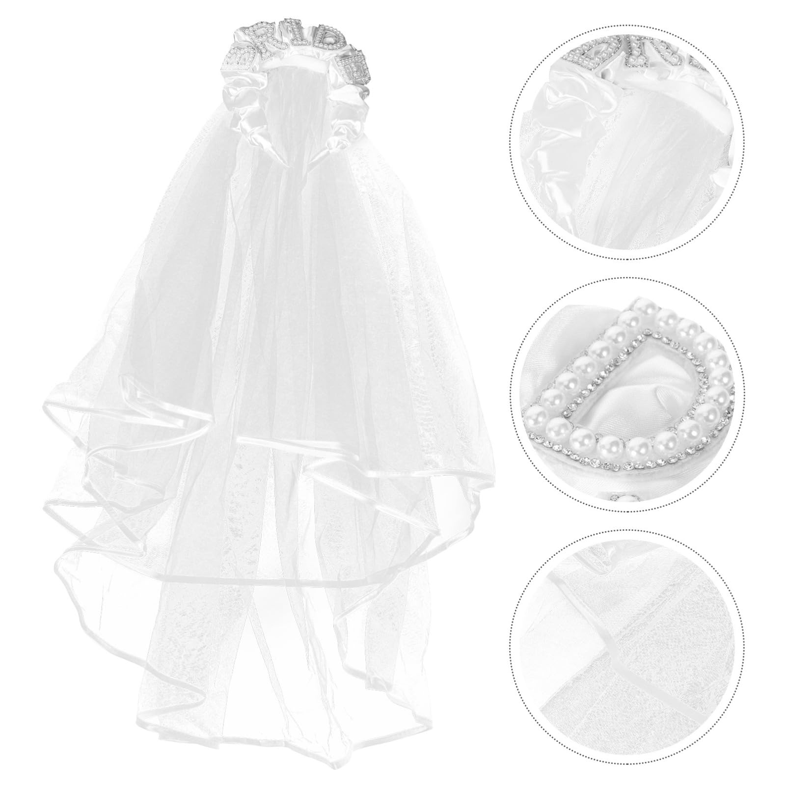 4 Stück Brautschleier Stirnband Hochzeit Dekoration trauzeugen trauzeugin Haarschmuck für Frauen Knotenstirnbänder für frauen Schleier-Stirnband-Netz