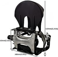 Vista 3 de YBEKI Pro-Grade Spin Bike Pedals with Toe Clips & 4D Adjustable Straps - 9/16" Alloy Spindle for Mountain Road Bikes/Peloton/Schwinn/Sunny Bikes