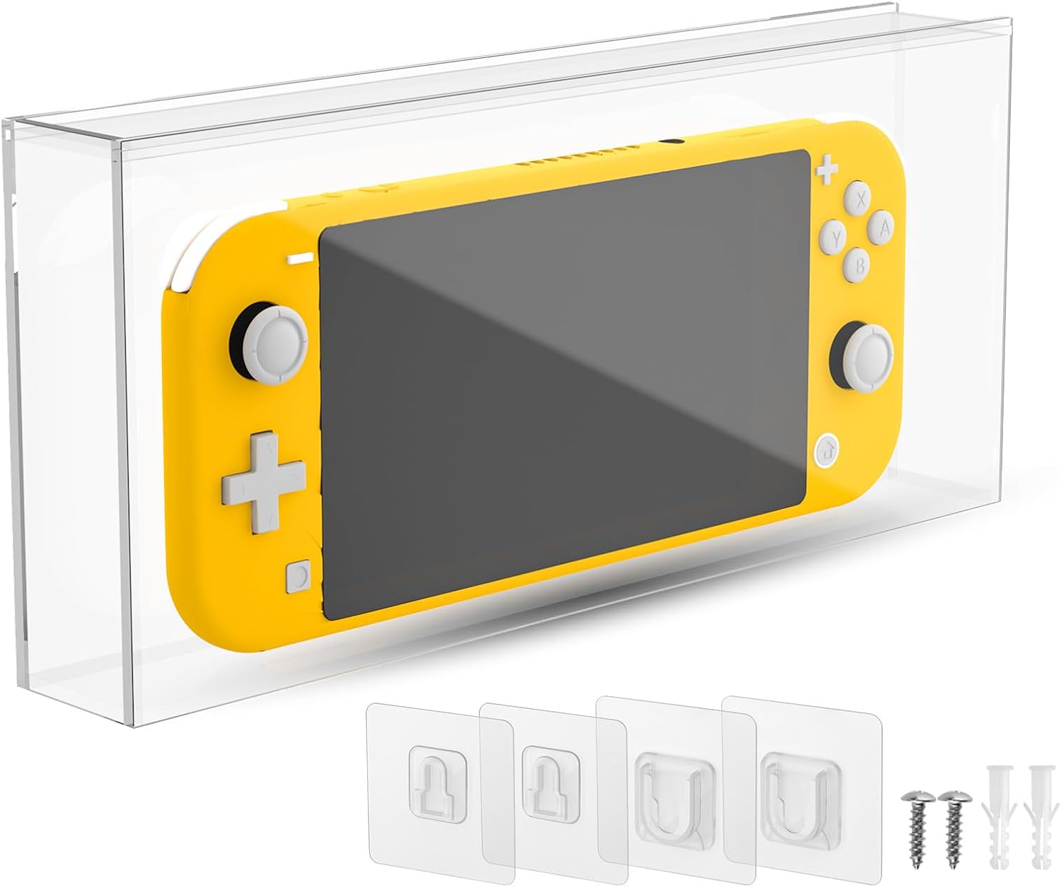 Clear Acrylic Protective Display Case Compatible with Switch Lite | Wall-Mounted Dustproof Storage Box for Switch Lite Console Dust Protection and Display (Case Only)