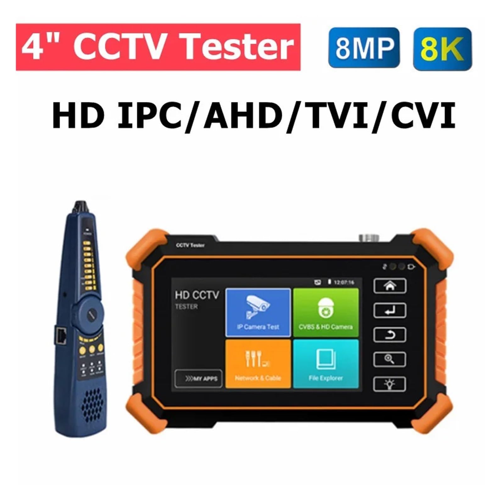Tester per telecamere IP IPC1910C CCTV Tester Monitor 8MP AHD CVI TV SDI IPC Tester For Telecamere Ingresso VGA PTZ PoE Tester For Telecamere IP CFTV Tester Cavo Tes Monitor per tester TVCC di sicurez