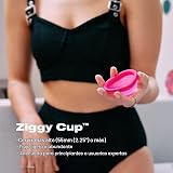 Intimina Ziggy Cup - Taza menstrual reutilizable extra fina con diseño de ajuste plano
