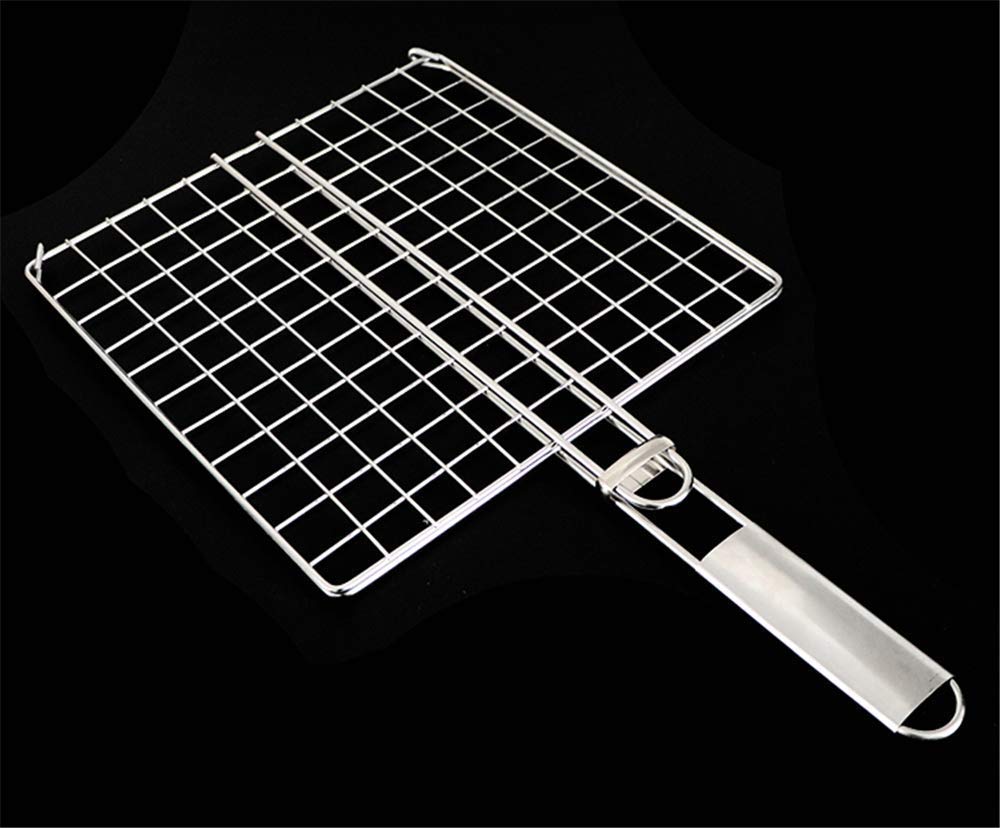 Parrilla para barbacoa, cesta para asar a la barbacoa, pinza para barbacoa de acero inoxidable, pinza para platos, pinza para alimentos de acero inoxidable, pinza Burnfish, herramienta para barbacoa