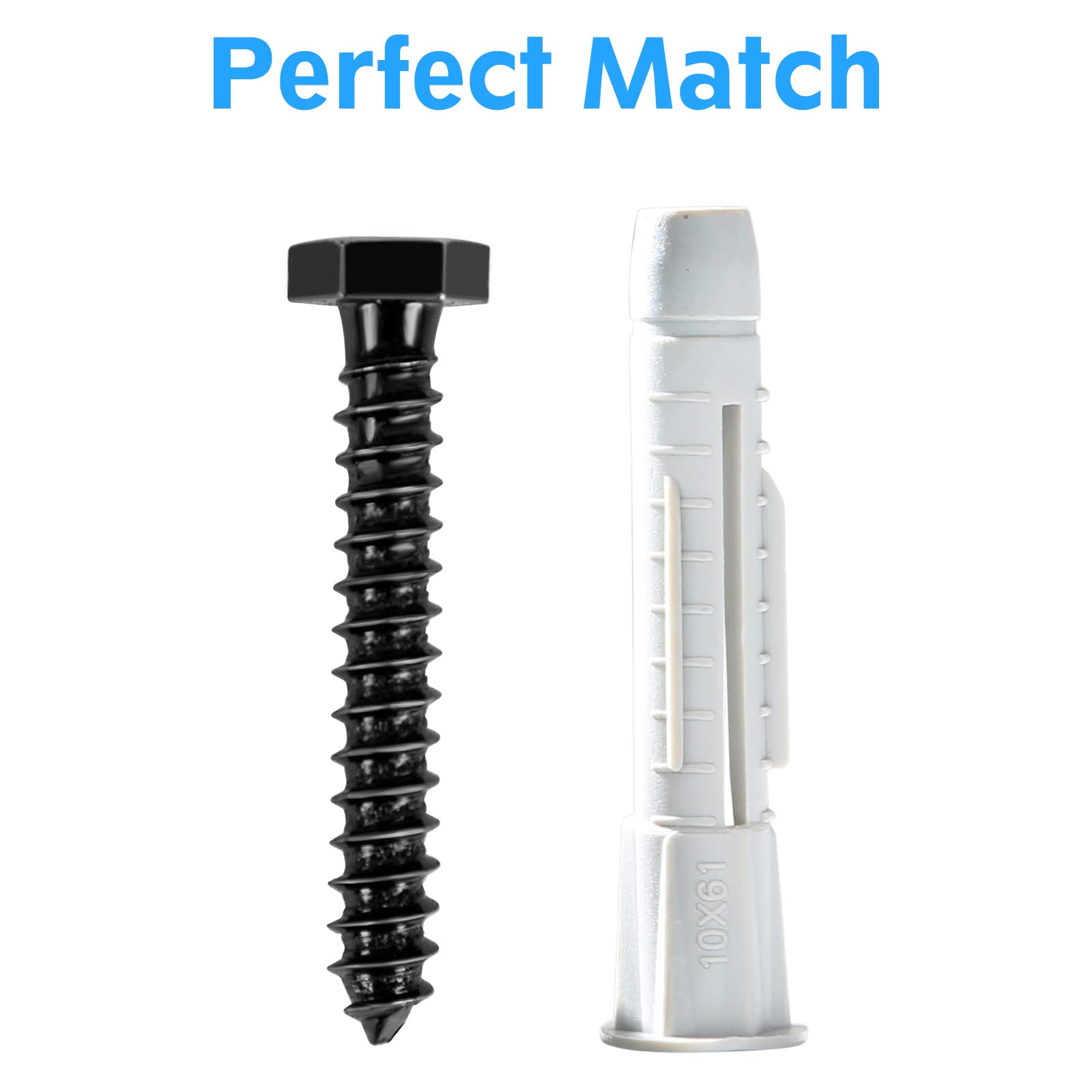 TV Wall Mount Lag Bolts & Anchors - Easy Installation -5 TV Wall Mount Lag Bolts & Anchors - Easy Installation -5