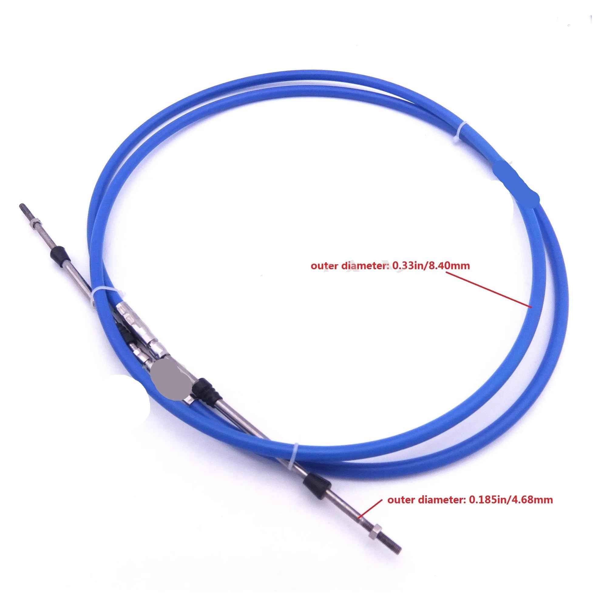 Cavo di comando a distanza 'acceleratore e del cambio 10 piedi ABA-CABLE-10-GY Motore fuoribordo adatto for motore di barca 3,048 m