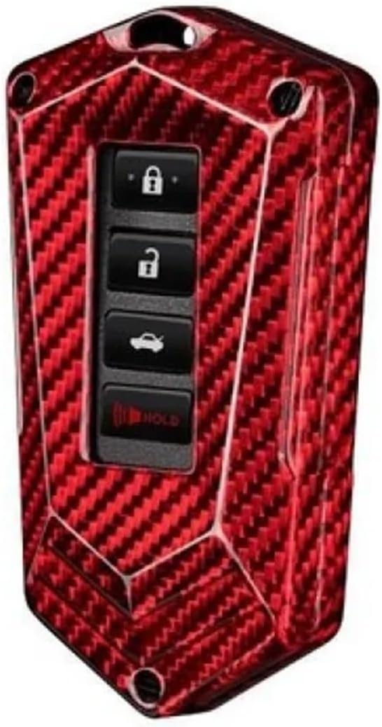 A+ Carbon Fiber Car Key Fob Case Cover Bag Compatible with Lexus IS300 RX350 is GS RX ES RC 250(Black Red Carbon Fib)