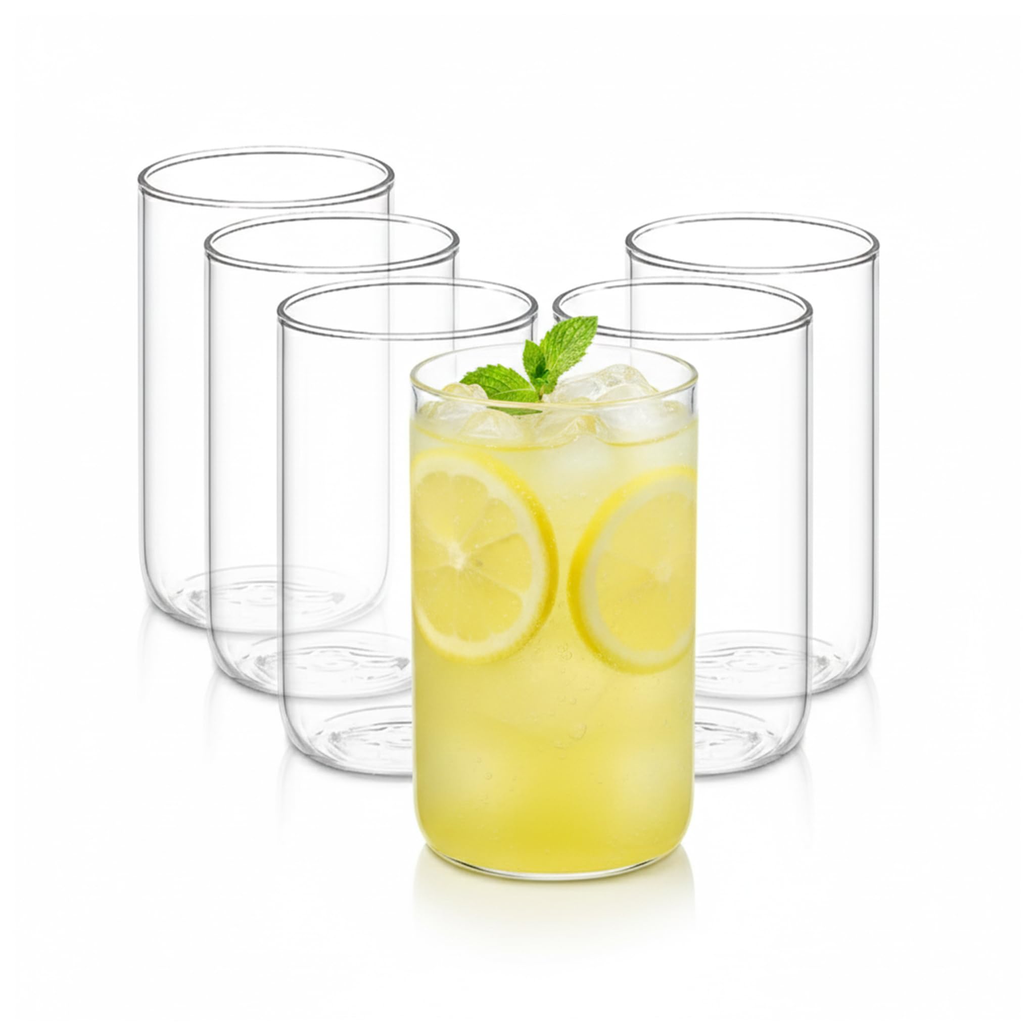 Elite 300 ml Glasses Set of 6, Transparent Drinking Water Glass Set, Borosilicate Glass Tumbler for Water, Cold Drink, Juice, Flame Proof, Microwave & Dishwasher Safe, for Daily Use & Gifting