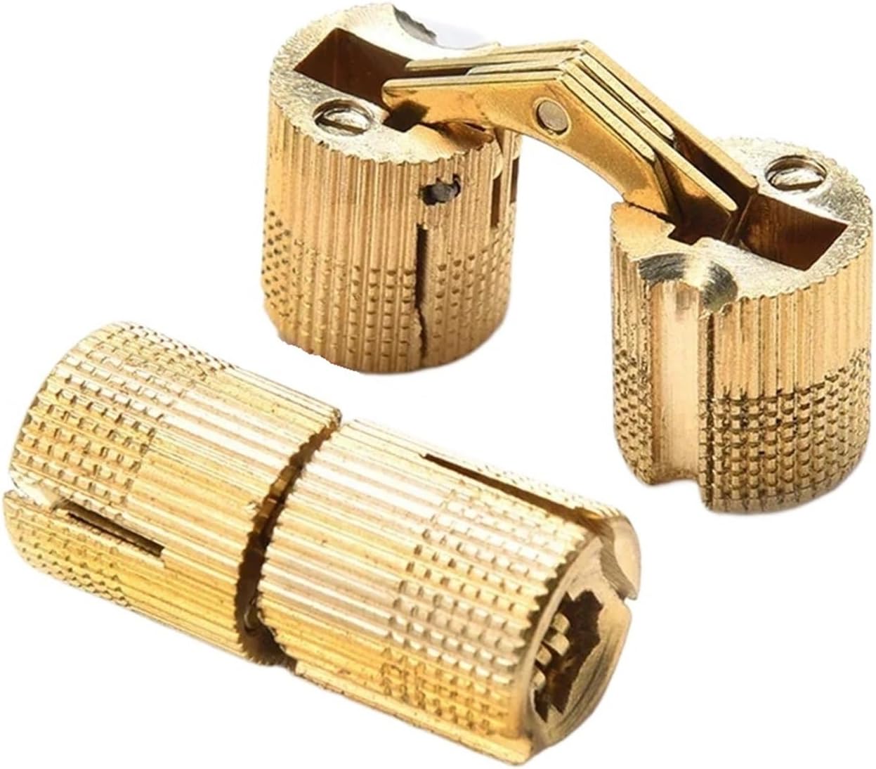 4pcs Wooden Box Hinges Gift Jewelry Barrel Cabinet Invisible Door Concealed Hinge Furniture Hardware(8mm)