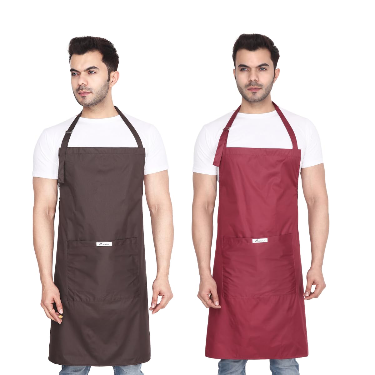 MAKSTILE Waterproof & Dustproof Apron For Dishwashing, Cooking, Dog Grooming, Gardening, Car Wash, Lab, Restaurant & Industrial Use | Unisex| Color-Coffee & Maroon | Pack Of 2 (B0CY3HCYWL) Amazon Price History, Amazon Price Tracker