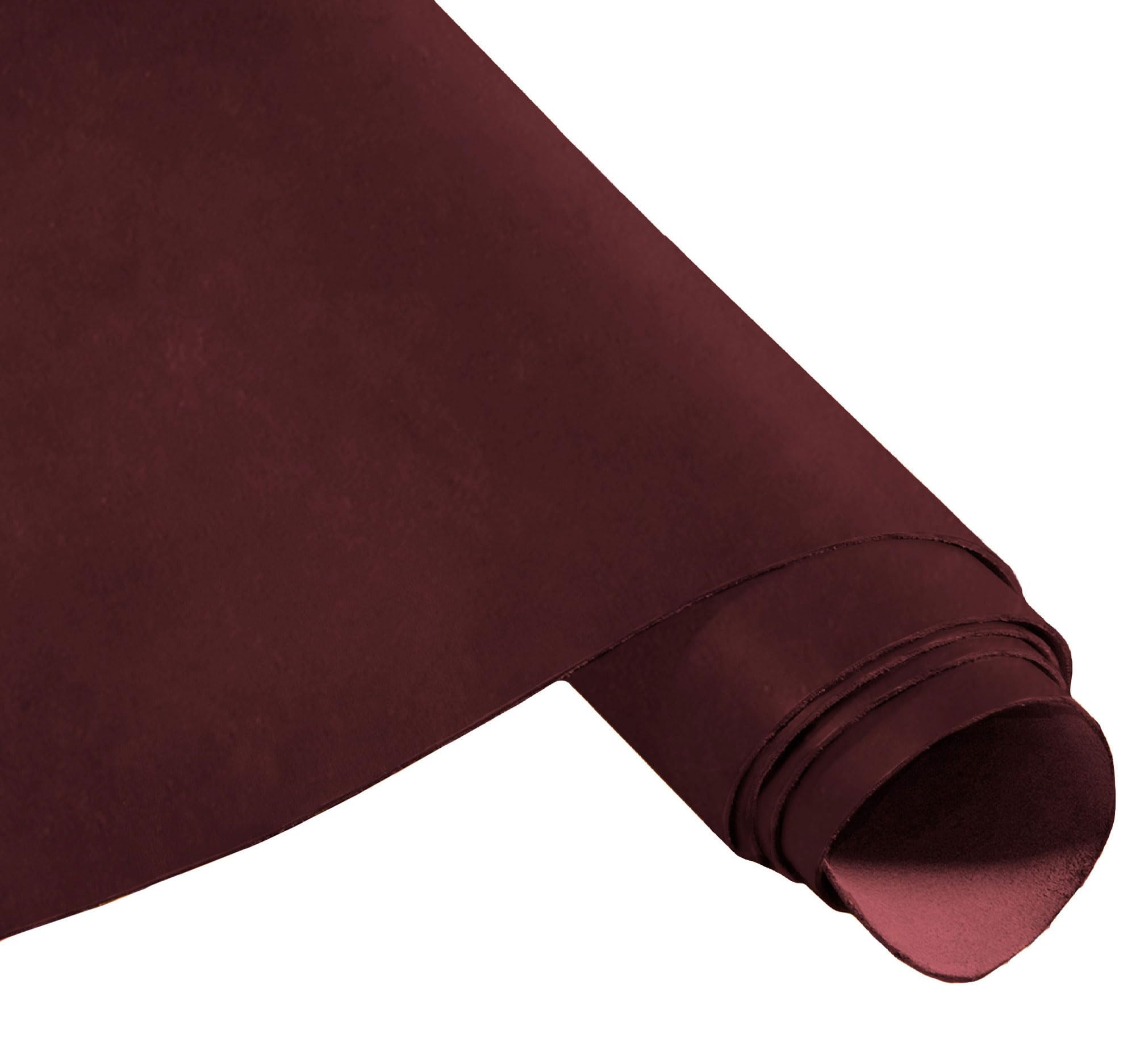 ELW 9 10 oz 3 6 4 mm Artesanos Cinturón Grado Cuero Látigo 6 x 12 Hojas de Artesanía Borgoña Pieles Resistentes Correa de Cuero de Vaca Genuino de Grano Completo para Fundas de Vaina Artesanías