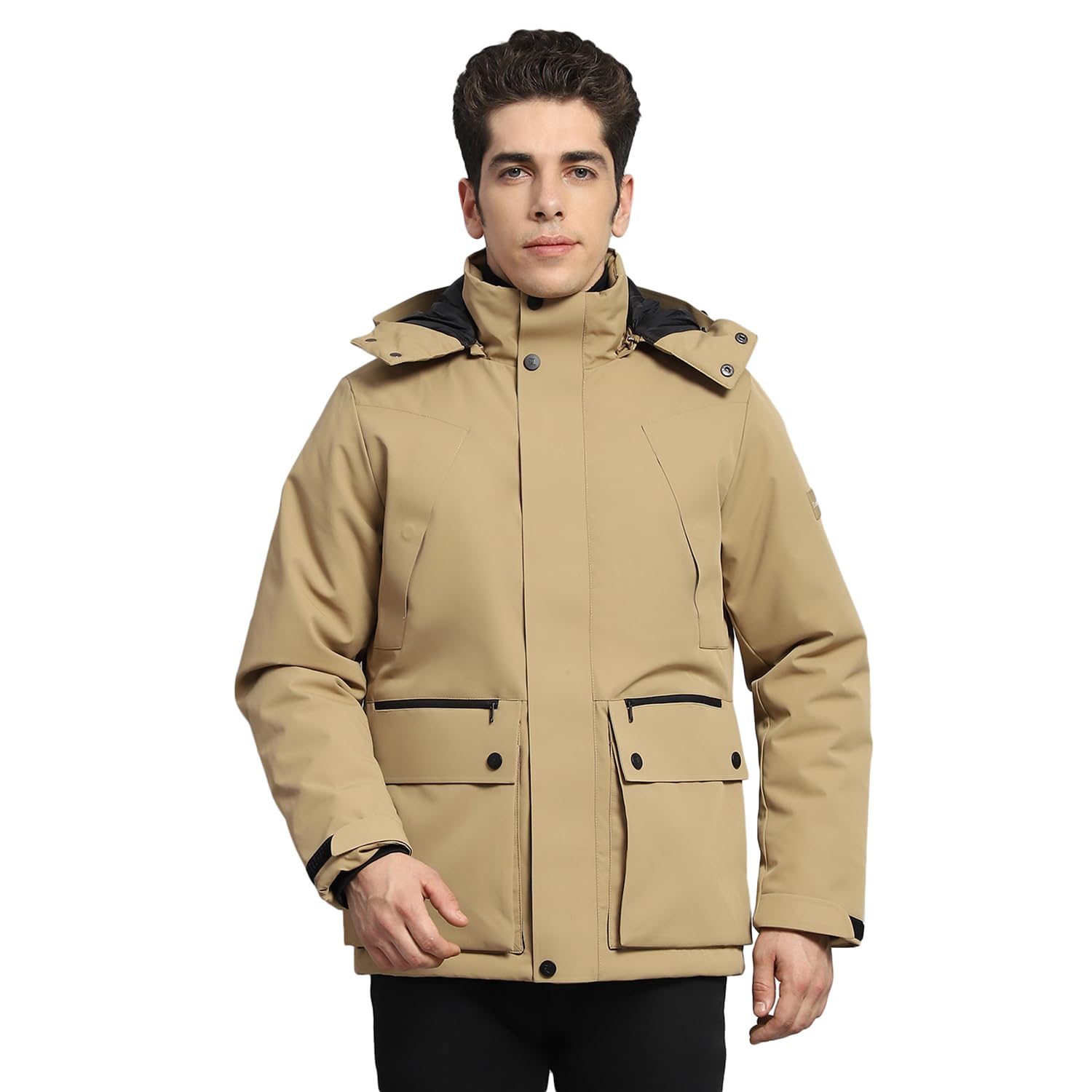Men Winter Jacket with Detachable Hood | Full Sleeves | Front Pockets | Solid Pattern | Warm & Stylish Parka Jacket For Men's-image-33