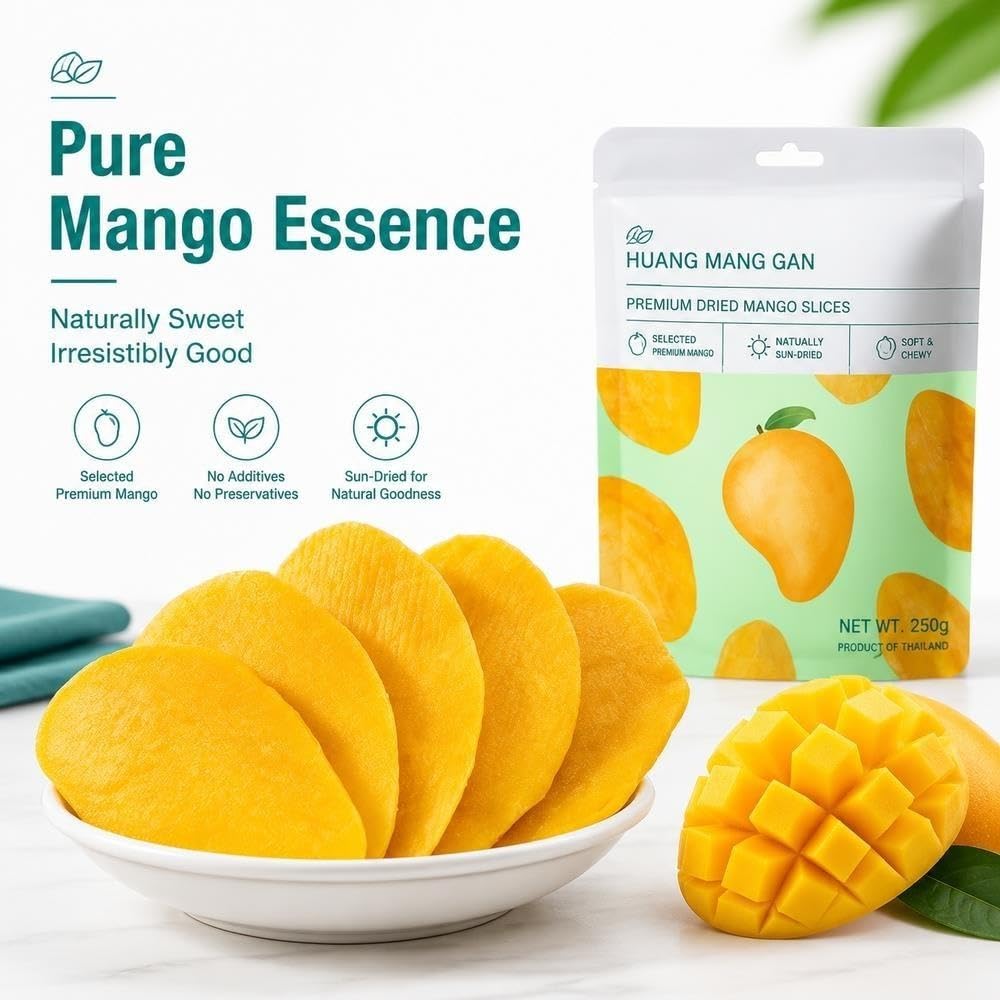 Getrocknete Mangoscheiben, 500 g, süßer Kausnack
