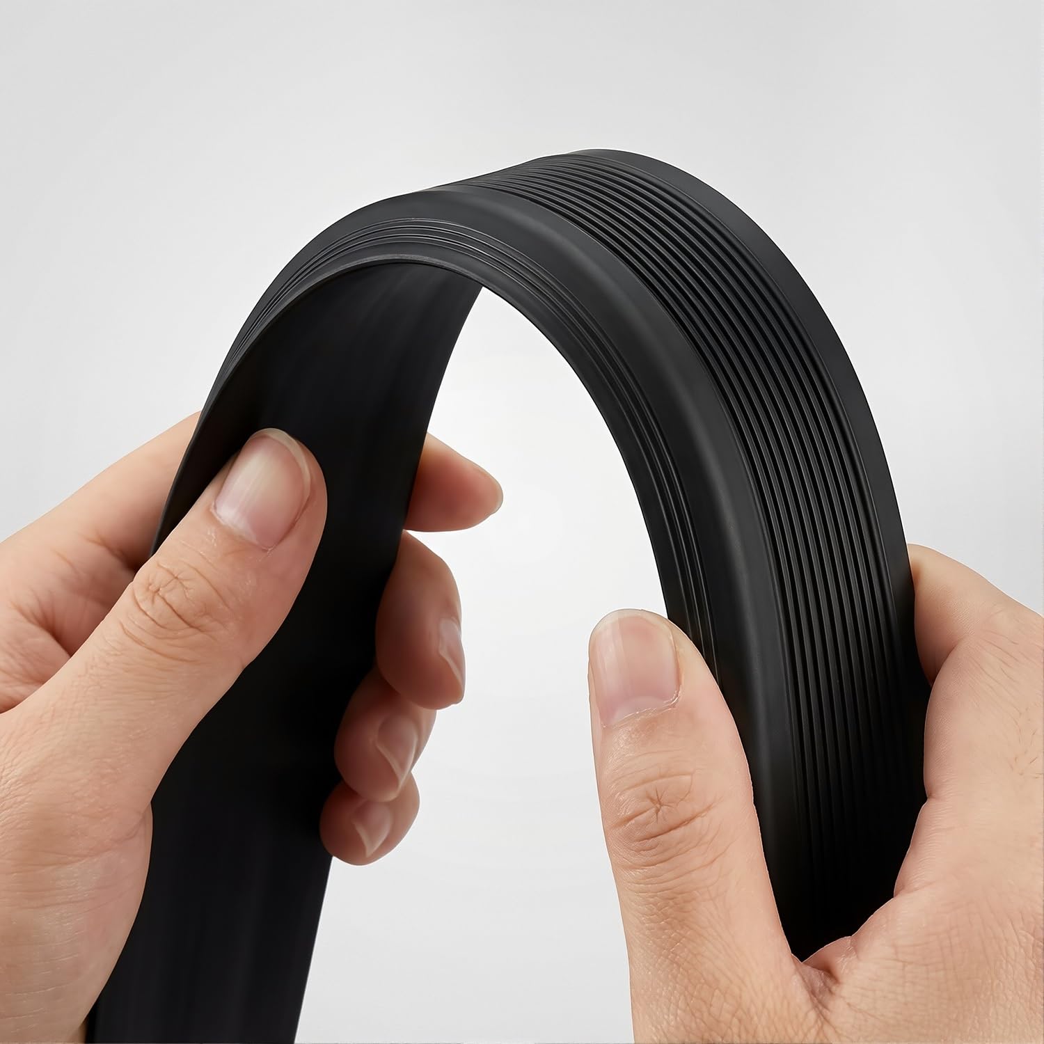 3 m de goma autoadhesivo para pelar y pegar pelar y pegar peldaños de vinilo antideslizante negro flexible para seguridad en interiores y exteriores (4 x 2 cm)