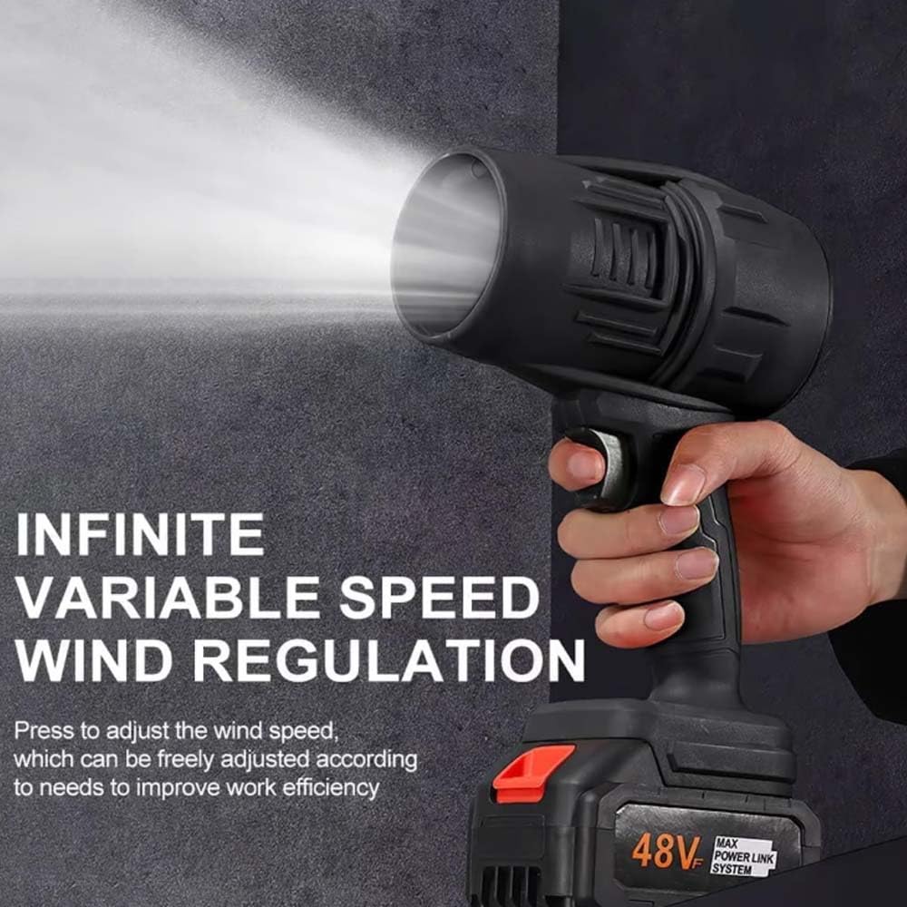 Turbo Jet Soplador de hojas, 350 W, motor sin escobillas con batería de 6000 mAh y cargador, velocidad continua, 30.000 rpm, Jet Dry Mini para coche, esquina de jardín, estambre (rojo)