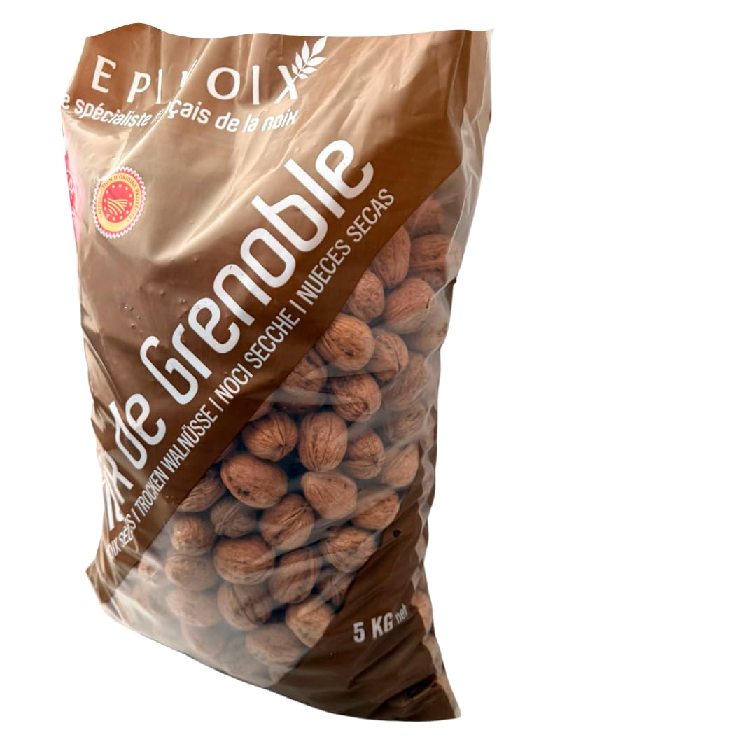 BAMELO® Französische Walnüsse,unbehandelt, intensiv aromatisch, helle Innenfrucht, frische Ware aus neue Ernte, 5 KG Großpackung