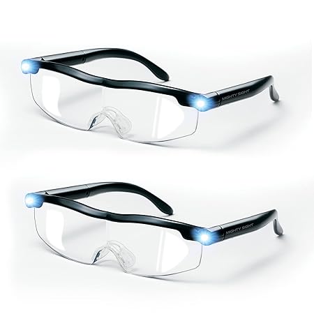 Mighty Sight Magnifying Glasses With Led Light Travel Case Great Eyeglasses For Readers Women Men