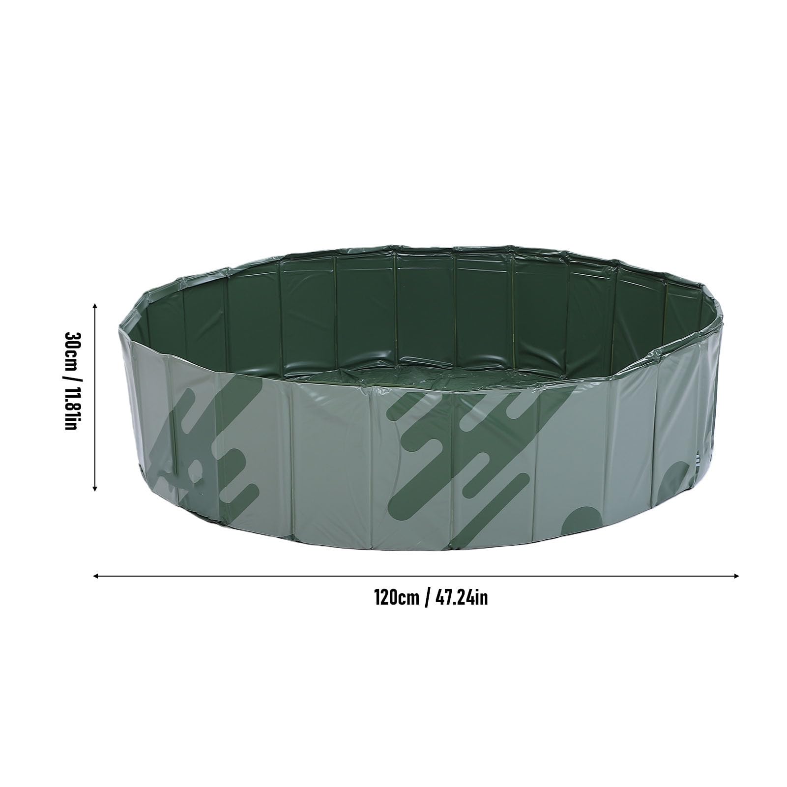 Piscina Pieghevole, Piscina All'aperto in Plastica Non Gonfiabile per Cortile, Vasca da Bagno Portatile Pieghevole per Animali Domestici per Cani, (Avventura nella Natura Selvaggia Verde)