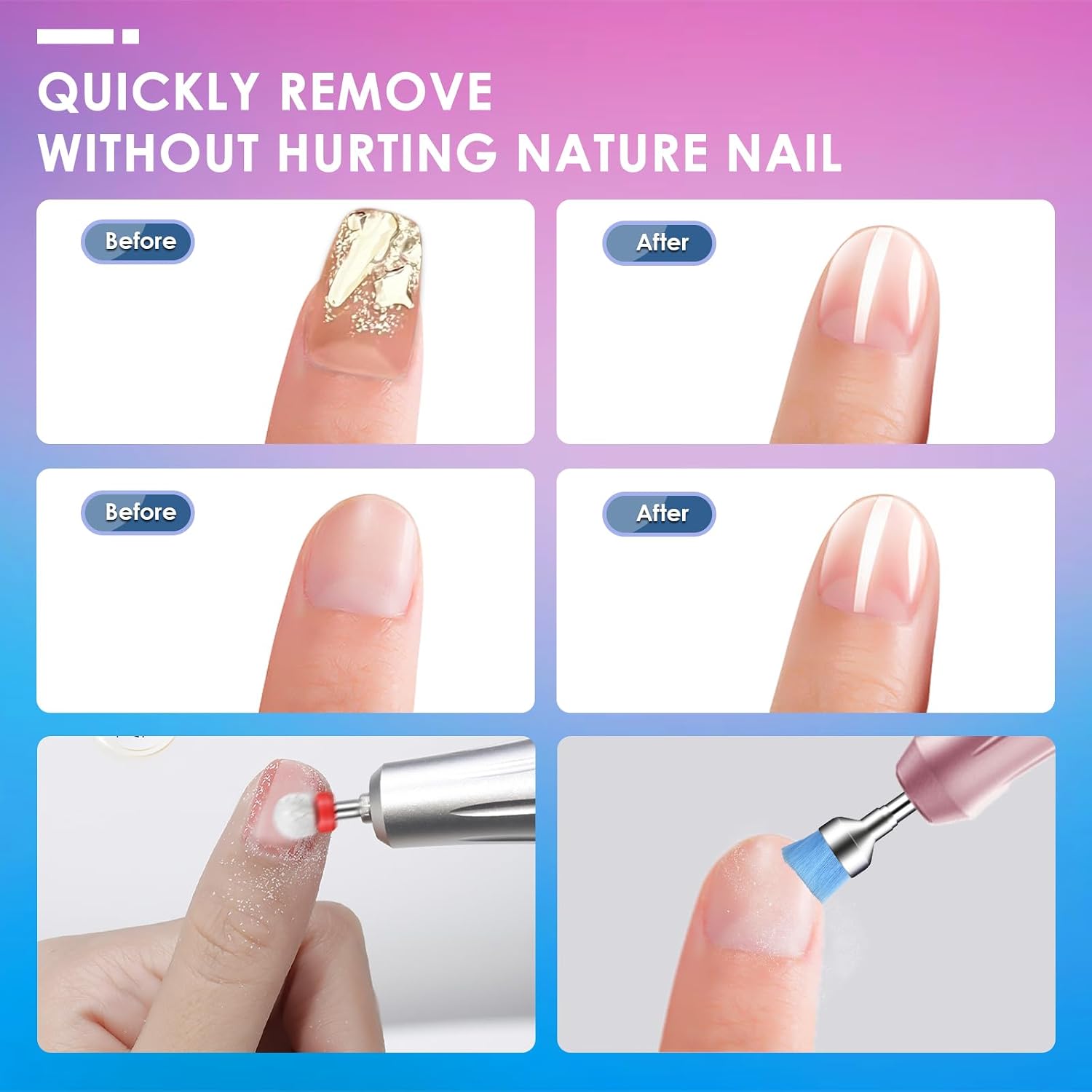 11 szt. Zestaw frezów do paznokci obcinacz do skórek do paznokci żelowych Profesjonalne frezy Efile wiertła elektryczne do paznokci szczoteczka 3 32 do manicure i pedicure z żelu akrylowego