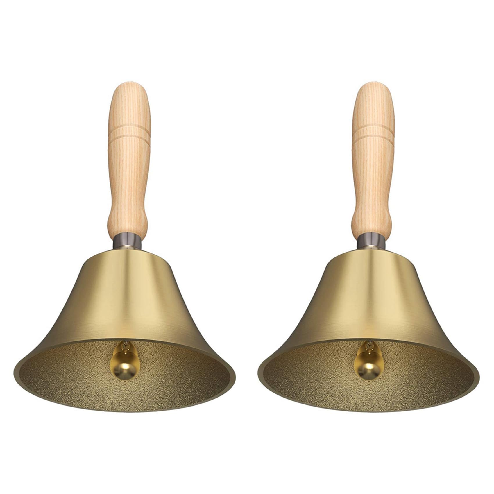 Cloche d'appel sonore 4,33 pouces à poignée ergonomique lot de 2