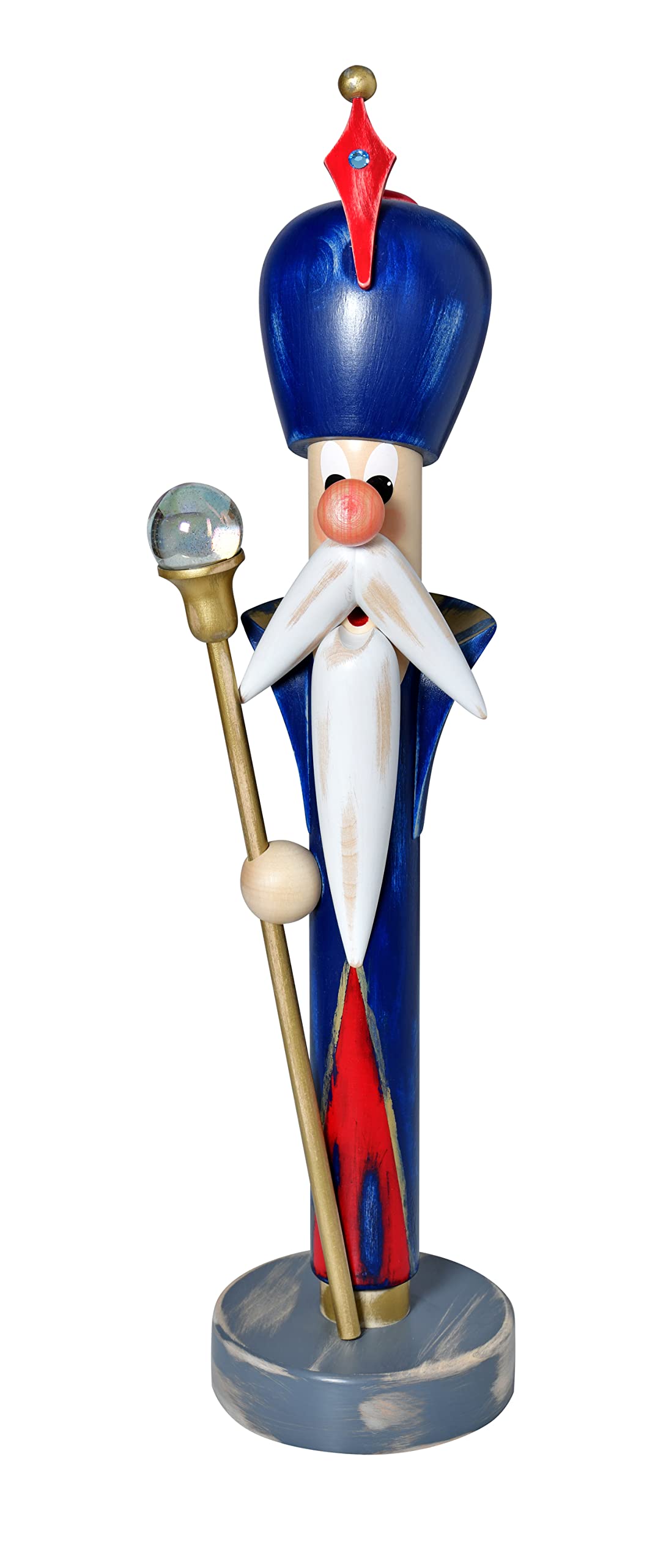 Räuchermann Zauberer statuette fumigène monts Métallifères 13x49x11cm