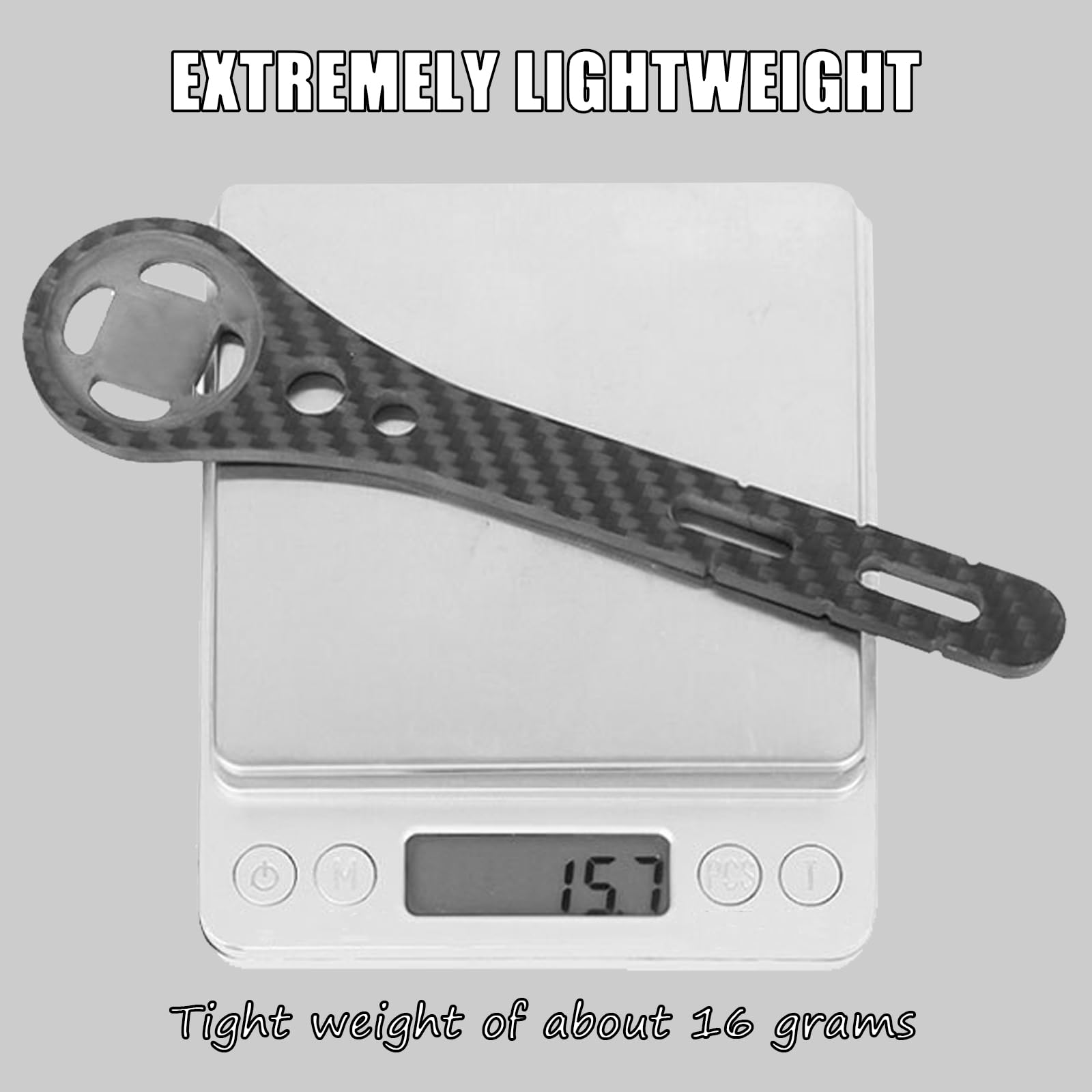 Wenbones Supporto Integrato Ciclocomputer, Supporto Computer da Manubrio Fibre de carbone, Supporto per Computer da Ciclismo per Bici per Garmin Edge, TOREAD.X, Cateye, Bryton, Blackbird