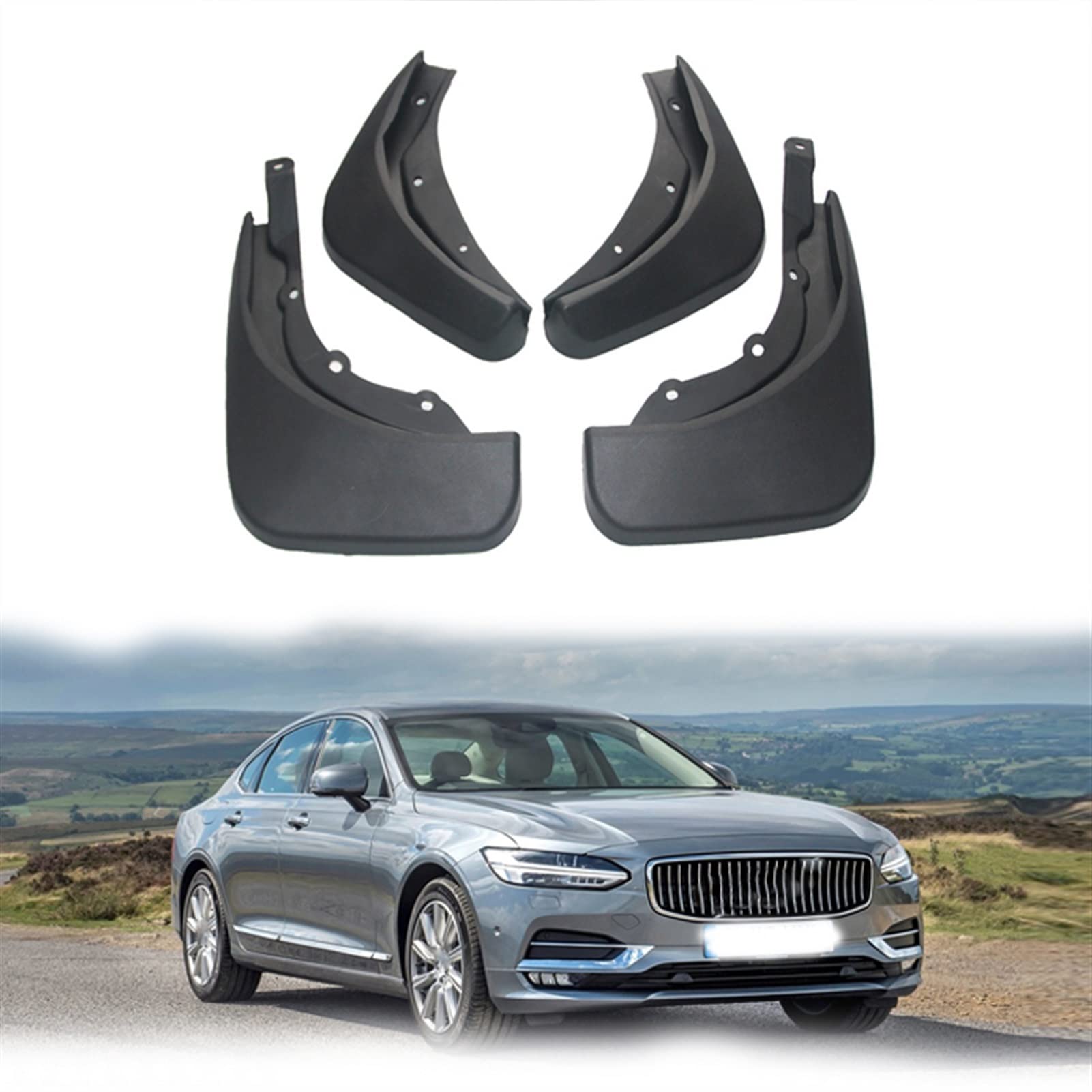Garde-boue pour Volvo S90 2017-2019 : bavettes de protection anti-éclaboussures auto