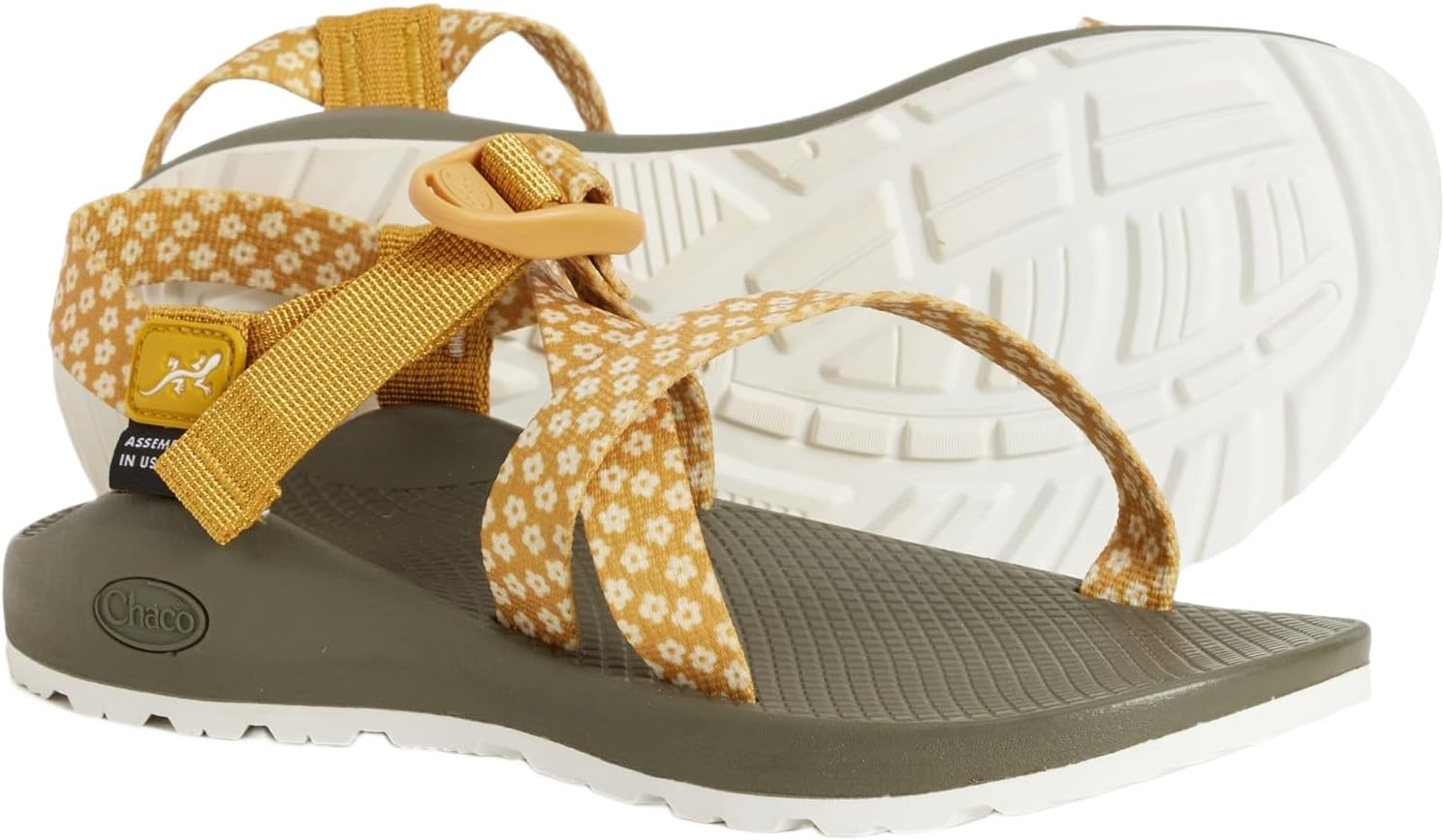 Chaco Women's Z/1 Classic Sandal, Tiny Blooms Olive, 8 M US