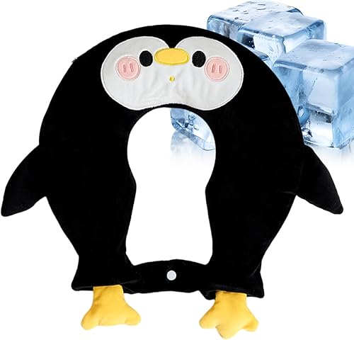 Miniatura 9 de Warm Water Bag,U-Shape Neck Cold Pad Animal Design - Hot Water Pouch with Plush Cover - for Winter Menstrual Shoulder Recovery Muscle Women Kids