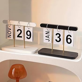 Amazon.com : SUPTEC Perpetual Daily Flip Calendar for Desk