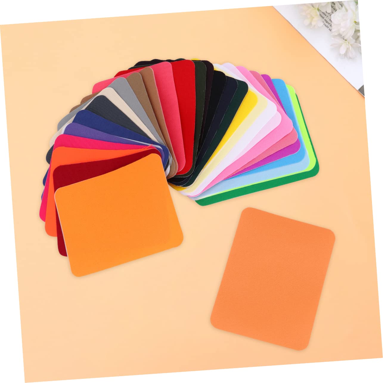 STOBOK 3sätze Bunte Längliche Aufbügelbare Stoff-patches Aus Simulierter Denfür Jeans Hüte Taschen Schuhreparaturen Farben Für -projekte Und Kreative Kleidungsdekoration