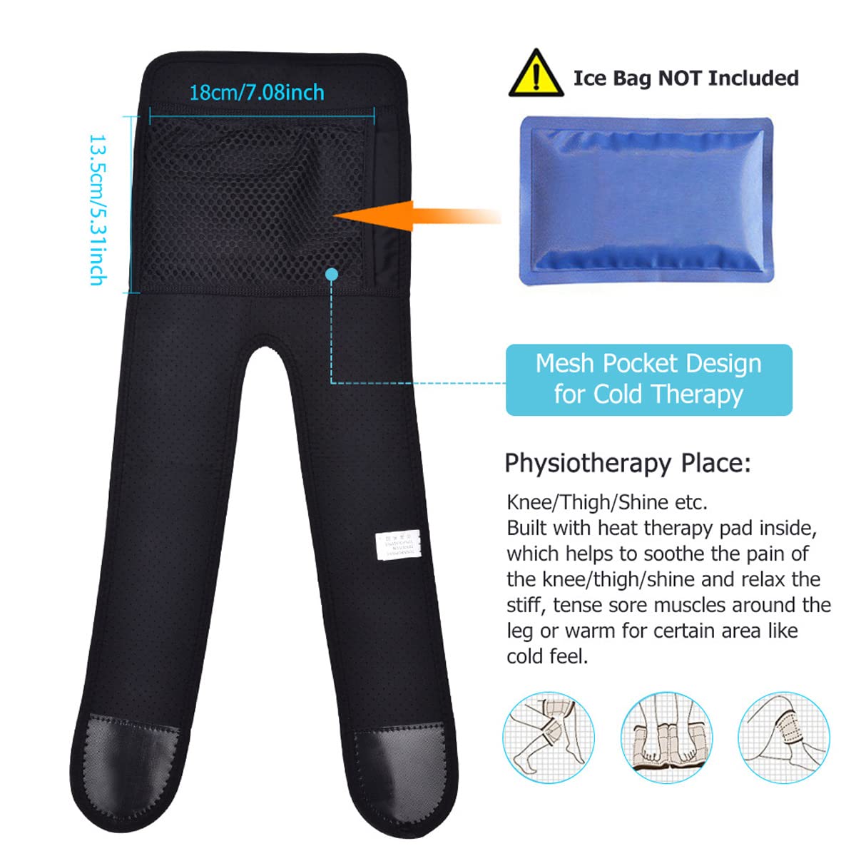 Rodillera, Masajeador de Rodilleras Autocalentables, 3 Ajustes de Temperatura Rodillera de Calefaccion Terapia para Terapia de Frio Calor, Calor Rodilla para La Artritis, Hombres y Mujeres