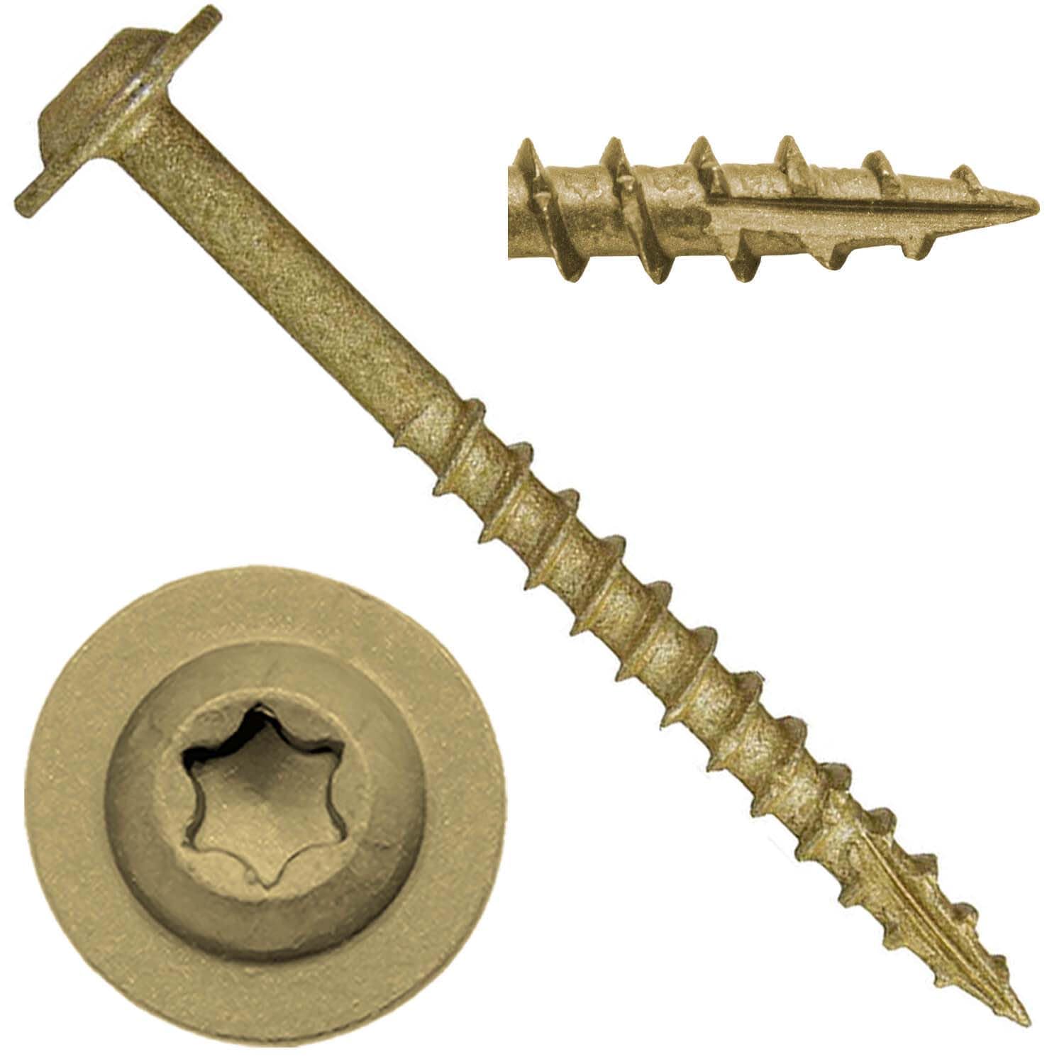N.º 7, tornillo de madera para armario modificado con revestimiento exterior