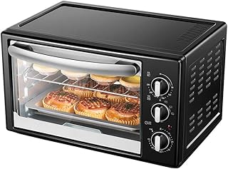 XIAOJIAN Mini Four électrique 35L avec contrôle de la température de précision 90-230 ° C et 0-60min Timing 1500W Multi-Couches Multi-Fonction Petite Four Noir/Code de Produit: LXJ-41