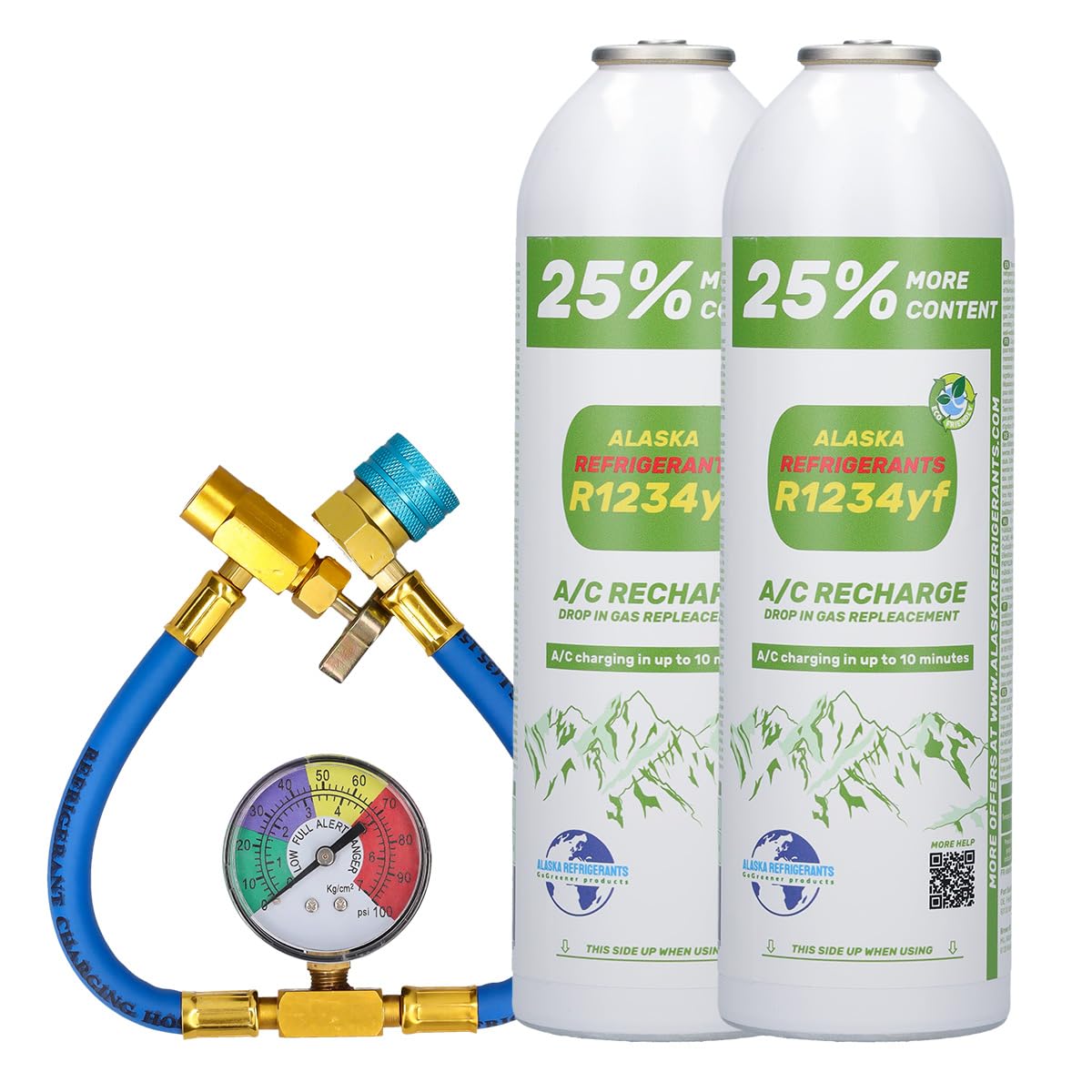 Kit Double – Alaska Refrigerants Réfrigérant de Remplacement R1234yf pour véhicules