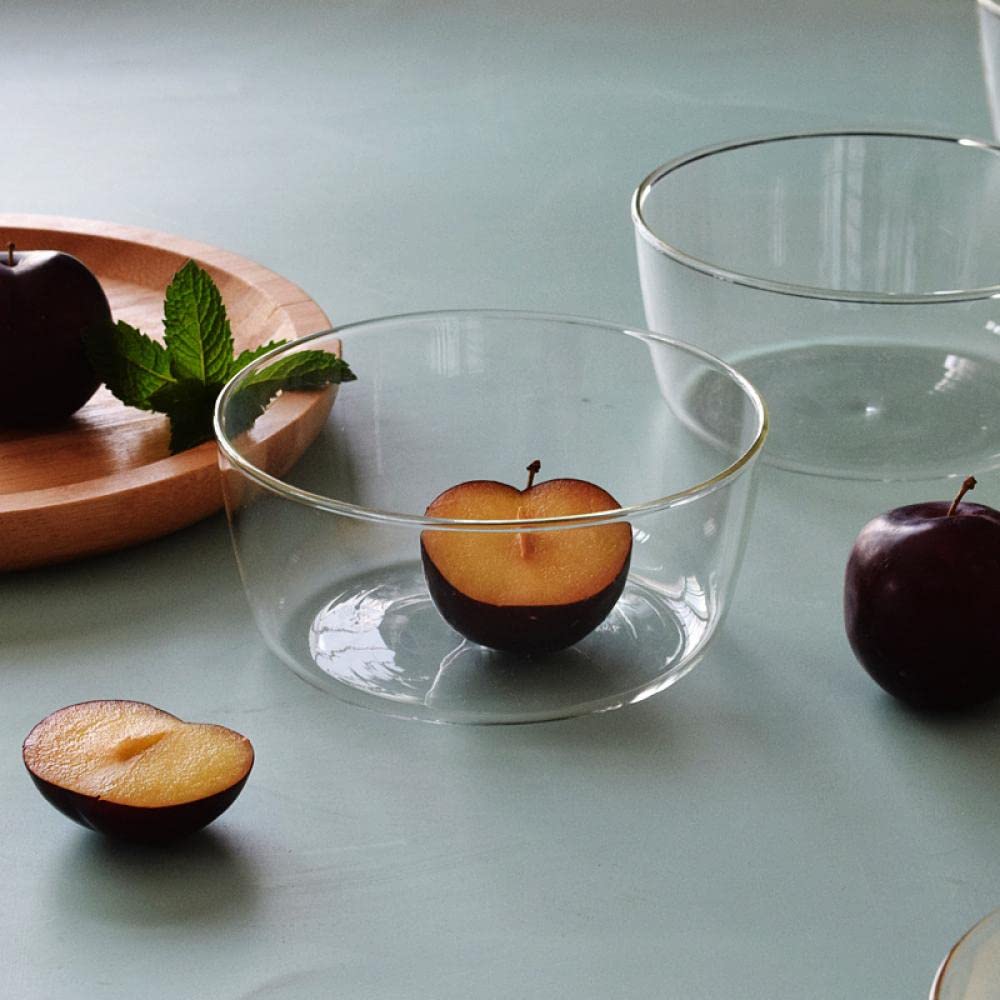 Sizikato 4 tazas de postre de vidrio transparente, taza de natillas de 14 onzas, taza de pudín, apta para horno