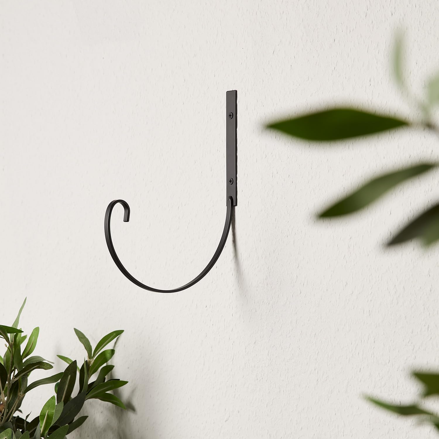 Lights4fun Black Iron Metal Hanging Lantern Hook Bracket For Indoor And Outdoor Use
