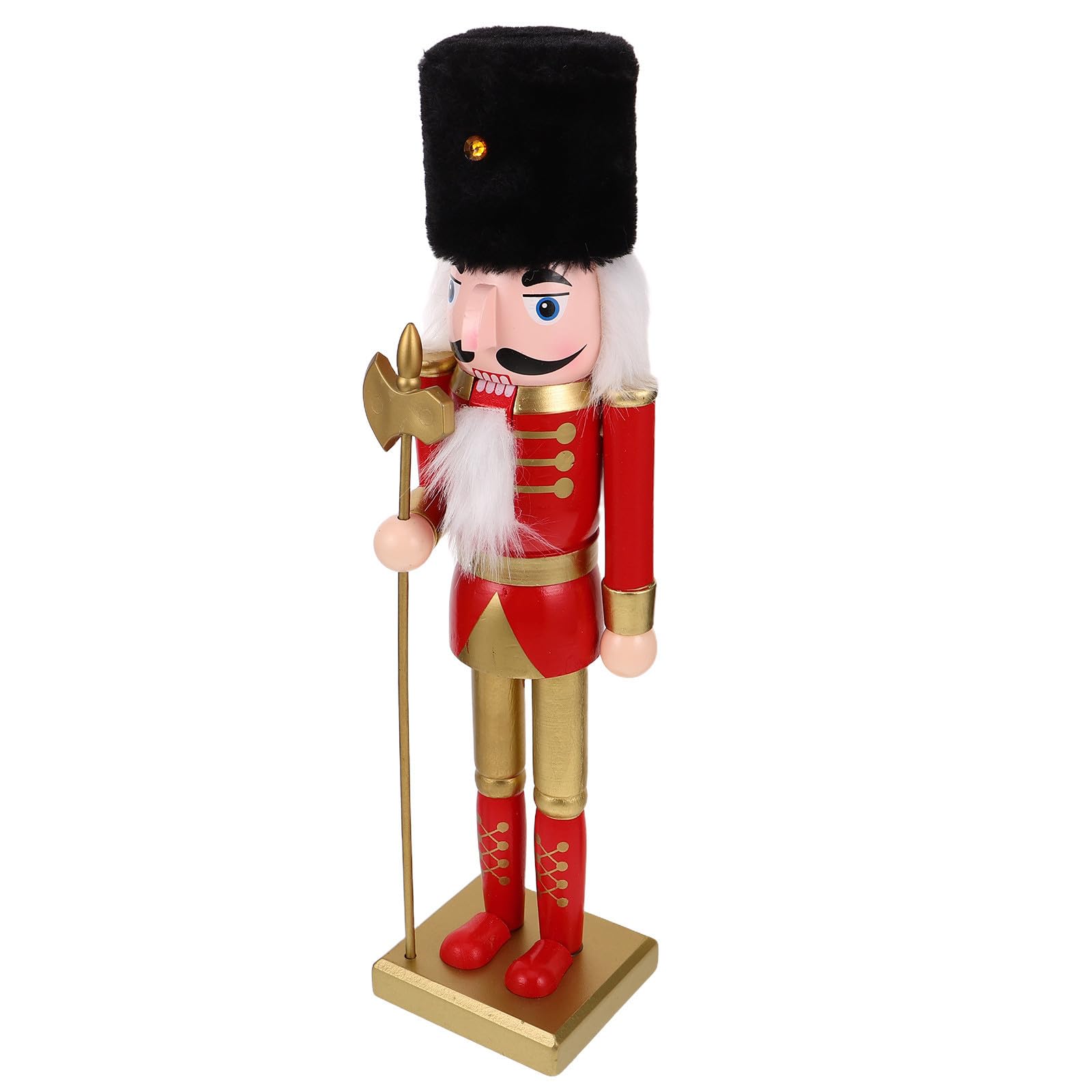 minkissy 3 Stück cm Nussknackerfigur mit Stabiler Basis, Rote Deko