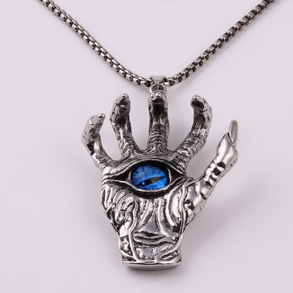 Dragon Claw Necklace for Men, Vintage Dragon Claw Evil Eye Pendant Necklace with 25.6” Chain, Gothic Demon Skull Hand Necklace, Hip Hop Necklace, Punk Dragon Eye Jewelry for Men - Image 5