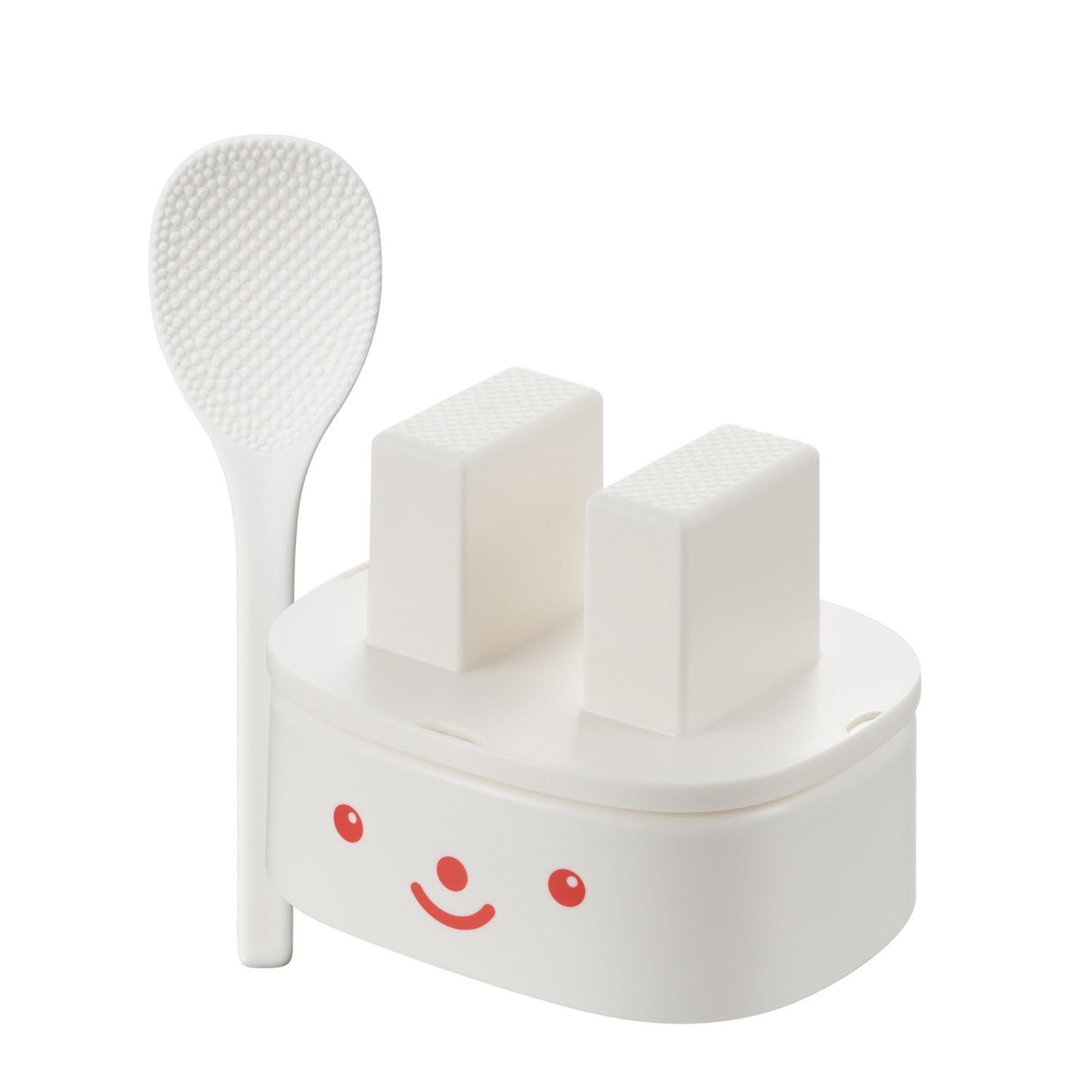 Akebono Industry Onigiri Mold Rice Ball Pyong Maker Makes Two Triangle Sushi Balls at Once White Rabbit Bento Kitchen Tool Food Mould Cutter CH-2041 Japan import Made in Japan