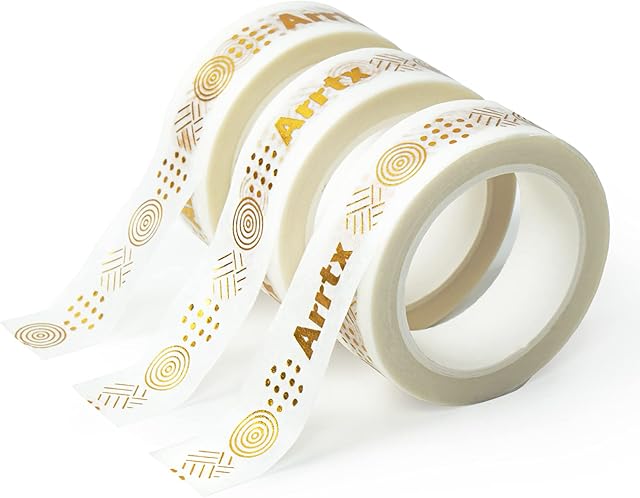 Arrtx Premium Masking Tape, 15mm x 10m (3 Rolls) Painting Craft Tape, Easy-Peel Artist Tape for Painting Framing, Drafting, Cutting Mat, Decorating.