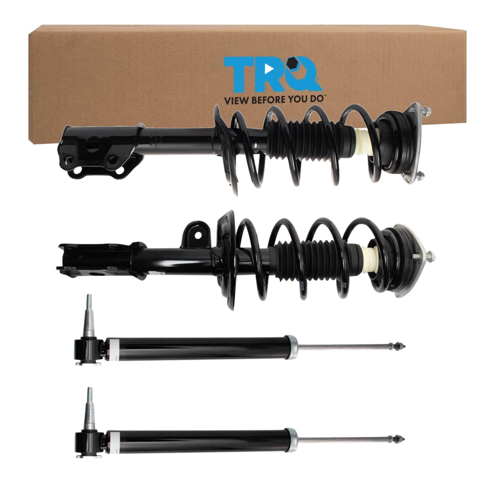 TRQ Front and Rear Complete Strut Assembly &amp; Shock Absorber Kit Complete Strut &amp; Coil Spring Assembly Compatible with 2020-2022 Ford Explorer